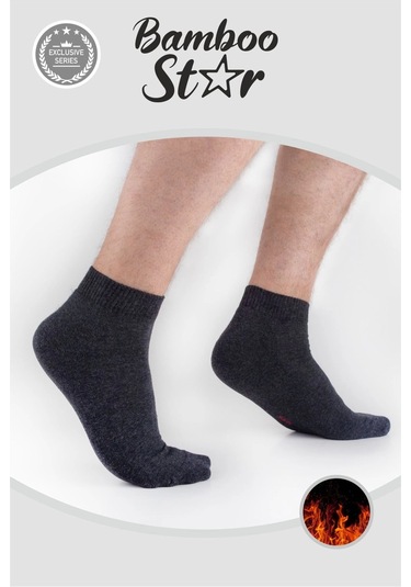 Termal Erkek Çorap Tabanı Havlu Pamuklu Kışlık Kalın Premium Yarım Konç Çorap 6lı Asorti Paket Çok Renkli