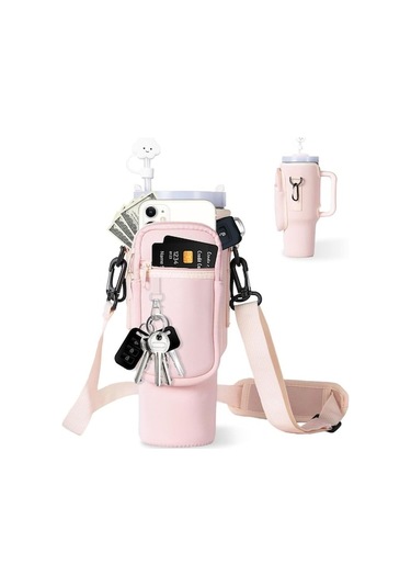 Trendooze Yalıtımlı Su Stanley Şişesi Kapağı Çantası Bardak 001 Bj Altın