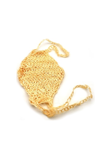 Doğal Örme Palmiye Lif Banyo Hamam Vücud Kesesi İpli 23x33 Cm