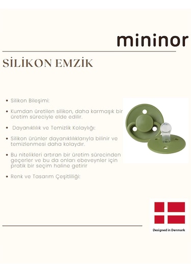 Mininor Silikon Emzik 12+ Ay - Cloudy Morning - Bej