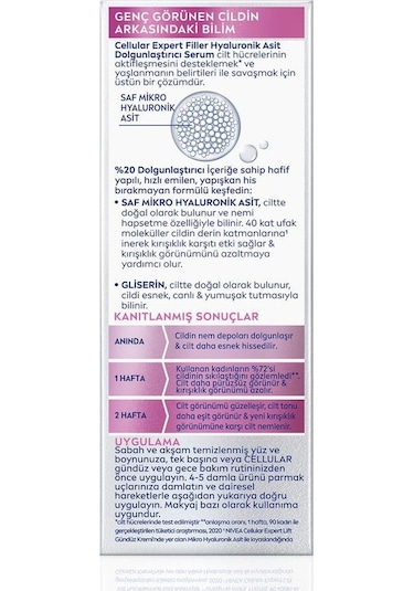 Nivea Expert Filler Cellular Hyaluronik Asit Dolgunlaştırıcı Cilt Serum 30 ML
