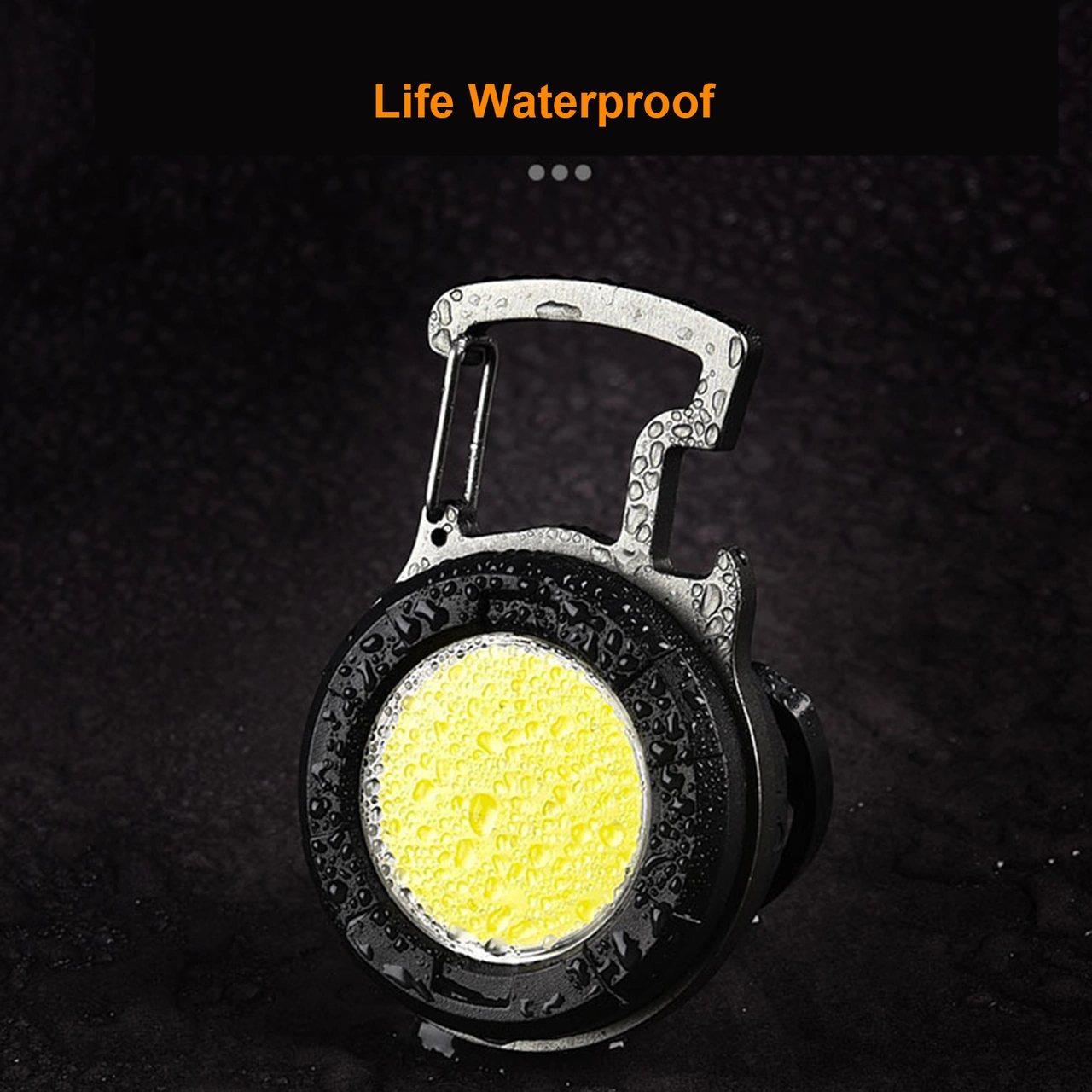 Xindoker Cob Led Multifonksiyonel Fener: 4 Seviye Parlaklık, Kırmızı-beyaz Işık, Anahtar Zinciri, Şapka Klembi, Manyetik Tutma Ve Şişe Açıcı - Type-c Şarjlı Siyah