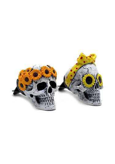 Singree 2 Adet Otomobil Havalandırma Deliklerinden Hayalet Kafa Kokulu Klips - 2 Adet Kokusu Taşıyıcı Tablet İçeren Araç Dekorasyon Aksesuarı