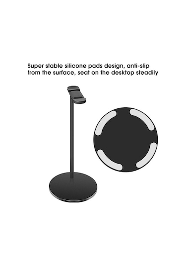 Moly Youtek New Bee Nb-z3 Alüminyum Kulaklık Tutucusu - Siyah, Ev-ofis İçin Pratik, Anti-slip, Çizilme Koruma Standı
