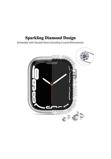 Temperli Cam Ekran Koruyuculu Apple Watch İle Uyumludur, Siyah Gül Altın/gül Altın Siyah Gül Altın/gül Altın