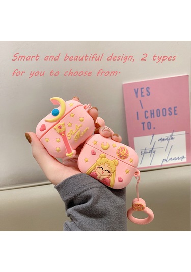 Honmex Airpods Uyumlu Pro Tws Kulaklık İçin 3d Silikon Korumalı Kılıf - Büyücülük Çubuğu Desenli 2. Model Diğer