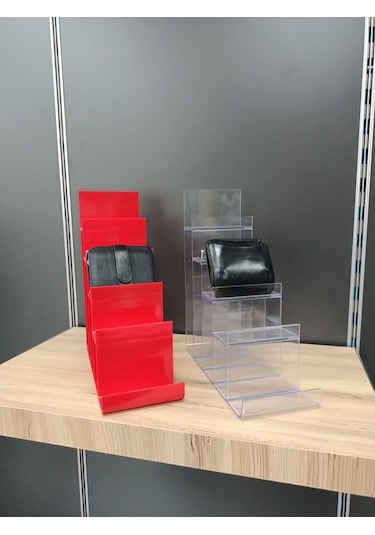 Uzman Grup Raf Pleksi Cüzdanlık Teşhir Standı (6'Li Paket)