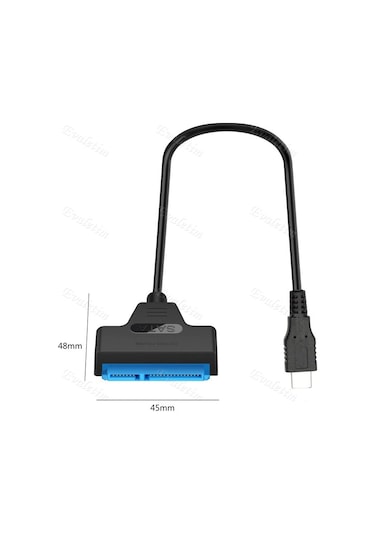 Type-C 3.1 Usb To 2.5 2.5 Inç Sata 4393A Ssd Hdd Hard Disk Dvd Ka