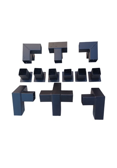 15 Pergola Çardak 8x8cm Montaj Seti Demir Bağlantı Gölgelik Ev