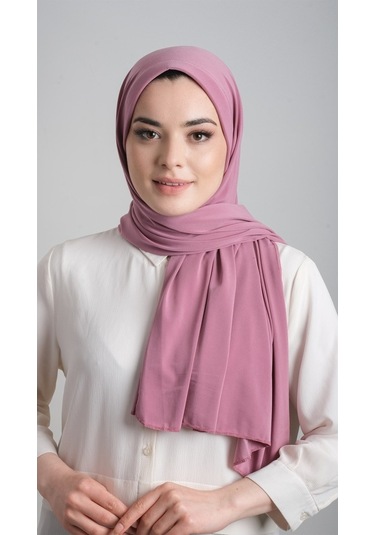 Gül Kurusu Pratik Hazır Geçmeli Eşarp Sandy Kumaş Sade 1817_18 Gülkurusu