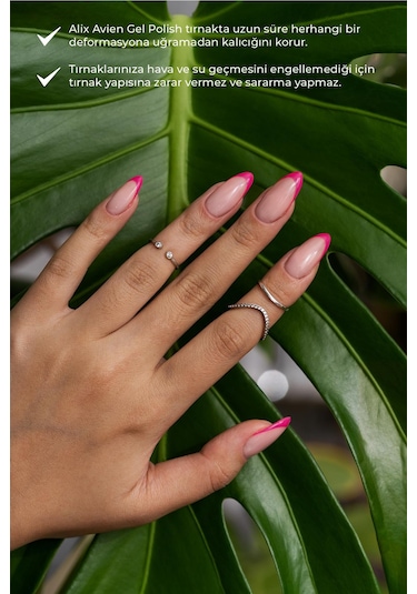 Alix Avien Uv Kalıcı Neon Pembe Jel Oje 14 Gel Polish 12 Ml