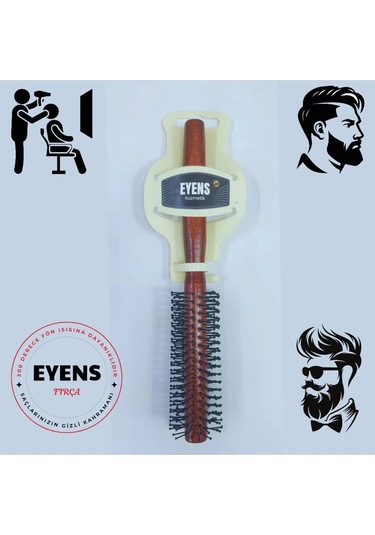 Eyens Şekil Tarağı Ve Isıya Dayanıklı Fön Fırçası Seti 5 Parça