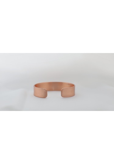 Dışı Dua Motifli İçi Mıknatıslı Bakır Bileklik Bakır