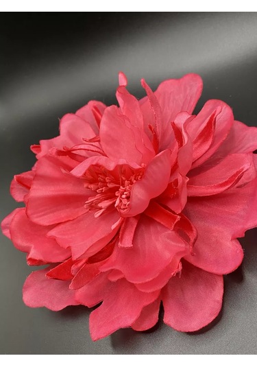 Amely Rid Kumaştan Büyük Çiçek Fiyonk Broş Tokalı 256858407 Pembe