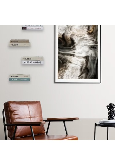 Görünmez Dekoratif Duvar Kitaplığı Metal Dayanıklı Kitaplık 2 Ad