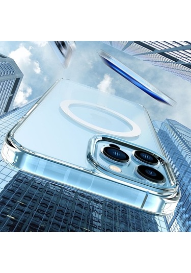 Bloomnest İphone Uyumlu 13 Pro İçin Magsafe Tpu Kılıf, Şeffaf Kırılmaz, Kolay Kullanım Diğer