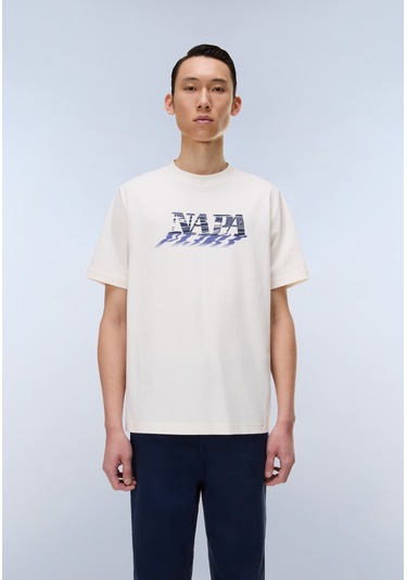 Napapijri S-lodestar Ss Erkek T-shirt-31973 Beyaz