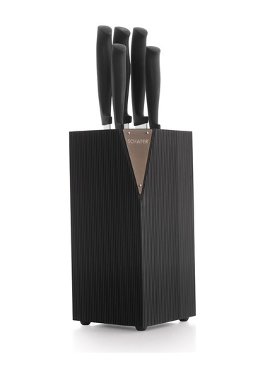 Schafer Solide Bıçak Seti 6 Parça-siyah10