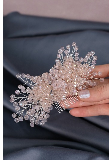 FdayAksesuar Gelinlere Özel Rigel Boncuklu Taraklı Toka Gelin Aksesuarı FRDY31512