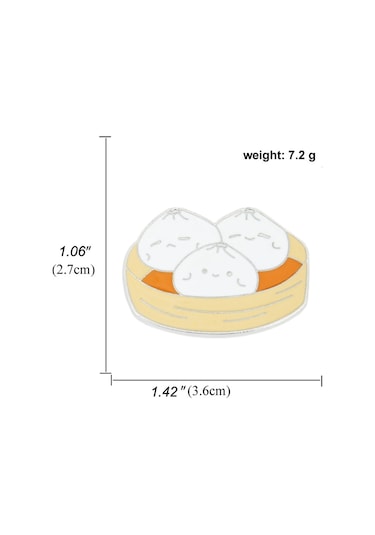 Homyl Sevimli Gıdalar Broşlar Pin Yaka Broş Iğneler Giysi Topuz Çok Renkli