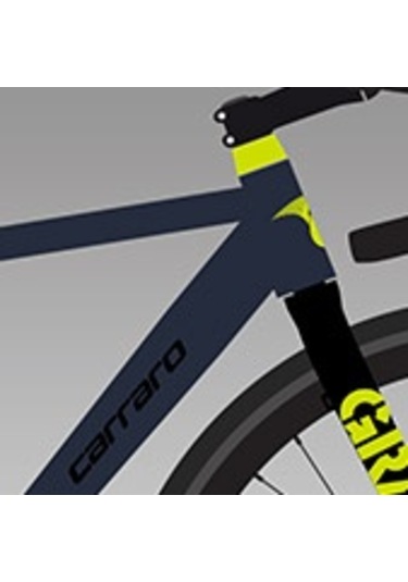 Carraro Gravel G0 28" 16-V MD Mat Mavi-Siyah-Sarı 55 CM Kadro