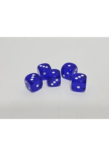 1-2-3 Oyun Zarı 16mm 6 Kenar - İki Tekrarlı 5 Adet