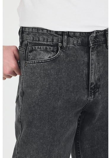 Polo State Erkek Baggy Fit Kot Pantolon Füme Füme