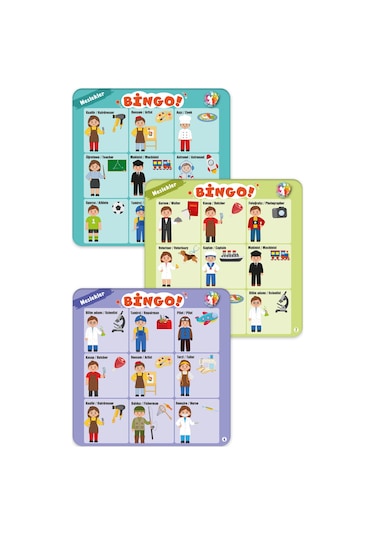 Bingo - Tombala Oyunu / Meslekler Ve Yardımcı Araçları - Occupations And Auxiliary Tools
