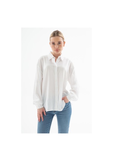 Fashion Friends Bayan Gömlek 25y0051k1 Beyaz Beyaz