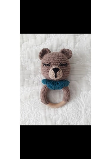 Ayıcık Çıngırak Oyuncak Bebek Oyuncağı Kahverengi