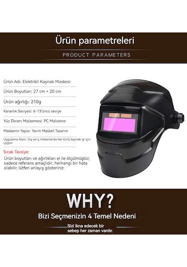 Otomatik Parlaklık Değiştiren Kaynak Koruyucu Maske, Güneş Enerjili Kafa Tipi Argon Ark Kaynak Koruyucu Maske