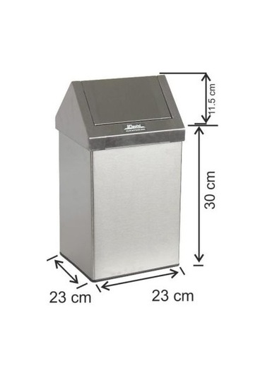 Paslanmaz Çöp Kovası Sallanır Çatı Kapak 16 Litre