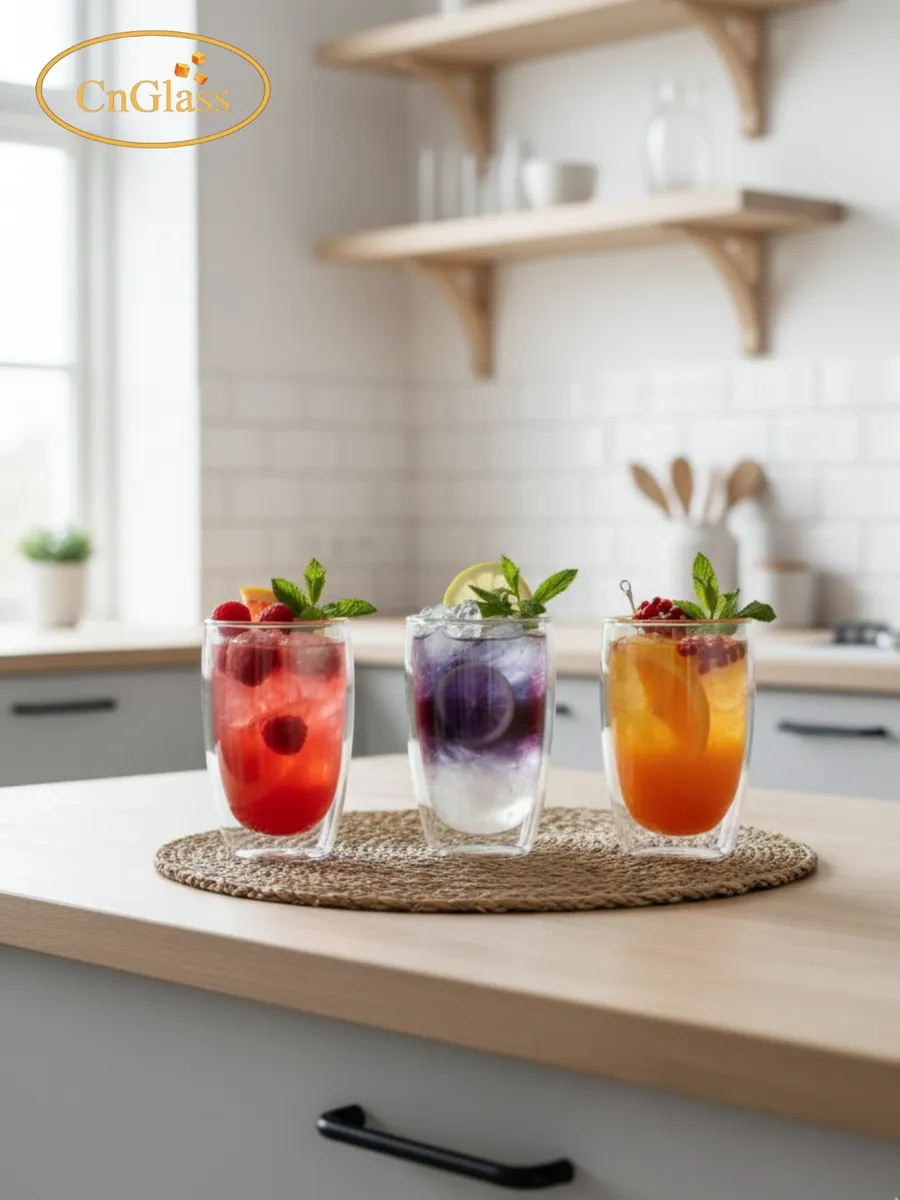 Cnglass Latte Ve Çay İçin 400 Ml 2 Adet Kapaklı Bardak 22019689 Beyaz