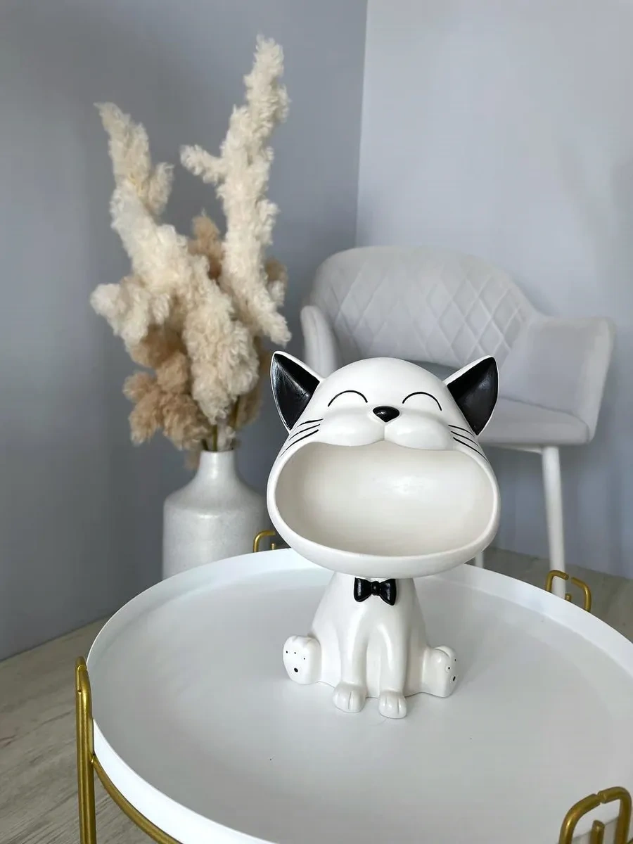 Cre Art Kedi Şekerlik Vazosu Şekerlik Dekoru İç Mek 360661355 Siyah