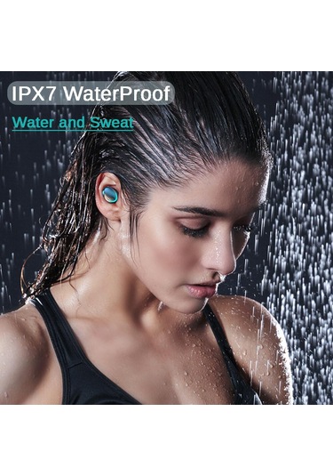F9 Tws Kablosuz Kulaklık Bluetooth Stereo Kulaklık 5.0 Spor Su Geçirmez Gürültü Azaltma Kablosuz Mikrofonlu Tekli Kulaklıklar 2000 Mah