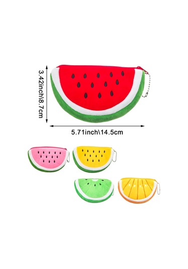 Suofeng Meyve Desenli Süper Yumuşak Kısa Kadife Cüzdan Seti: 5 Adet Çarpıcı Portföy, Telefon & Kart Çantası, Çeşitli Renk Seçenekleri Renkli