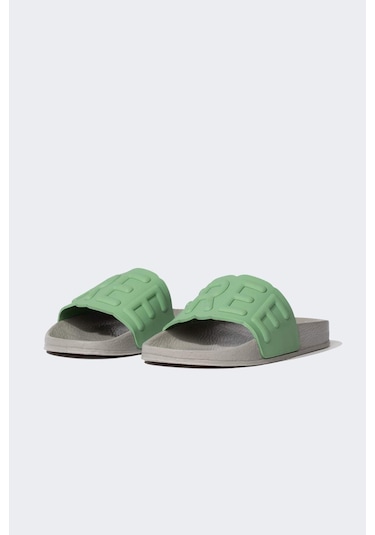 Defacto Erkek Çocuk Düz Taban Tek Bantlı Terlik C2763A824SMGN158 Yeşil