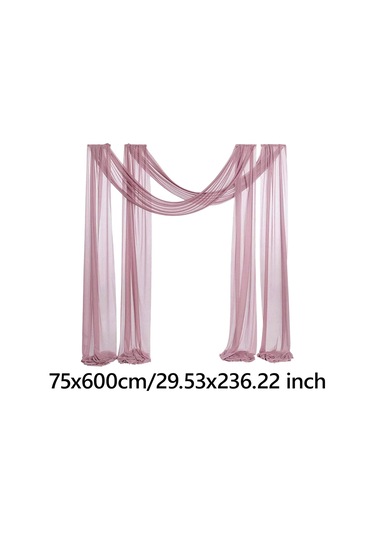 Homyl Düğün Kemeri Drapaj Masa Koşucusu Arka Plan Temalı Koyu Pembe