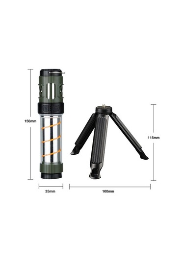 Artfulabode Yürüyüşü Taşınabilir Siyah Sivrisinek Şarj Ortam Modunu Led Kovucu Kamp Kamp Işığı Işığı İçin Fonksiyonlu Feneri El Edilebilir Destekler Dağ Çok Çadır Balıkçılık Aydınlatma 5 Kp Siyah