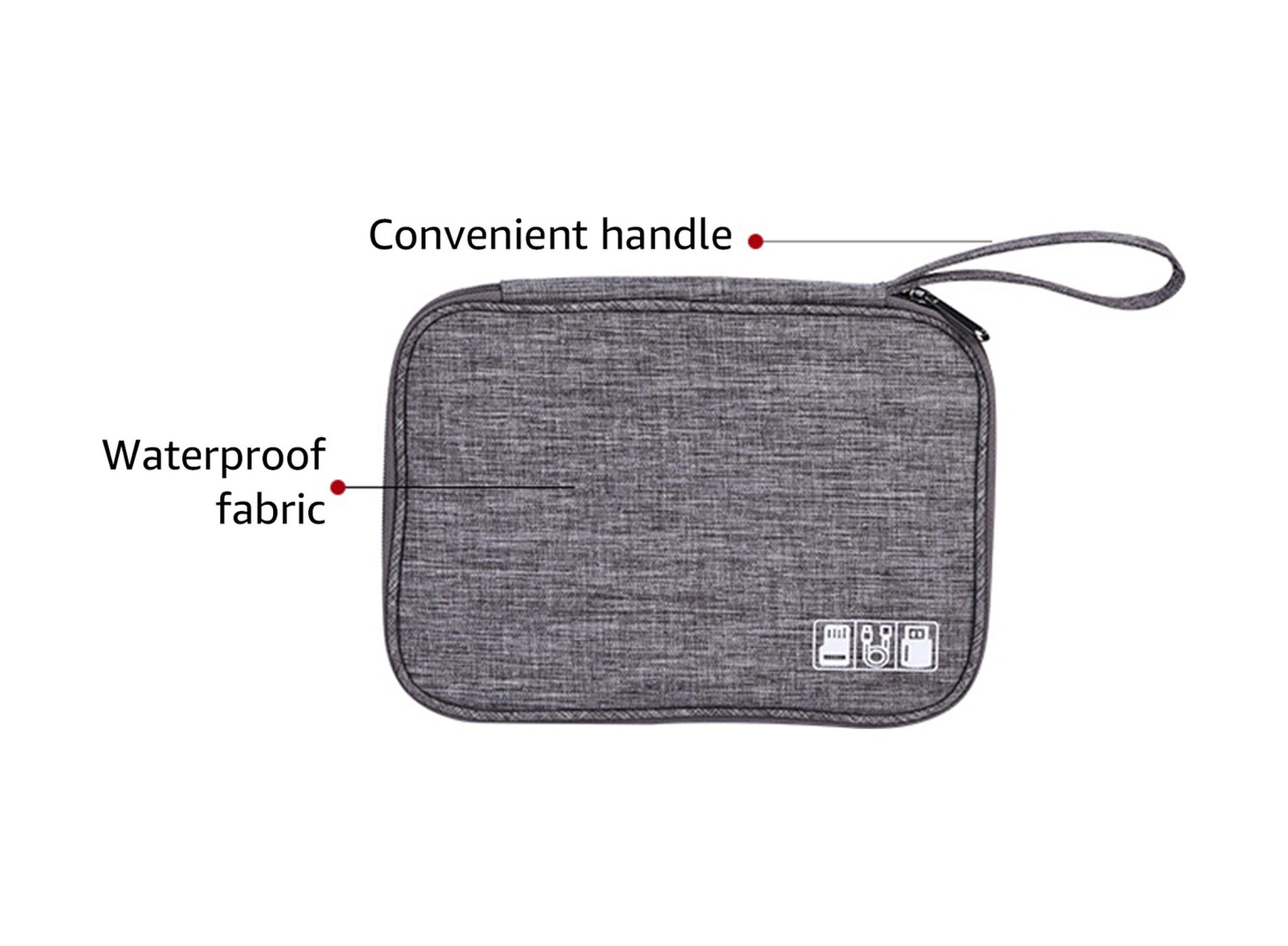 Moveevo Üst Mavi Taşınabilir Elektronik Aletler Saklama Çantası - Powerbank, Şarj Kablosu Ve Kulaklık Koruyucu Organizatör Çok Renkli