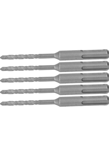 Tenfowee 5 Adet Çift Spiralli Çelik Matkap Ucu, Beton/harç İçin Dayanıklı, 110mm Uzunluk, 5mm Çap, Hızlı Kesim Ve Soğutma Özelliği