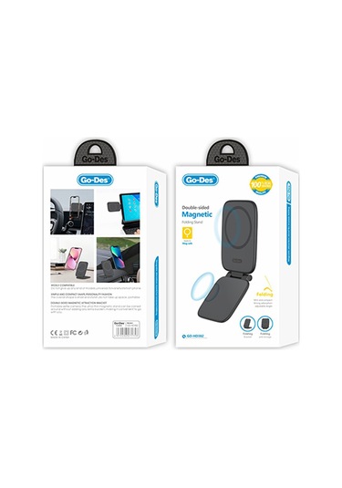 Go Des Gd-hd382 Katlanabilir Magnetik Telefon Tutucu Siyah Siyah
