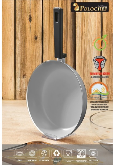 Polochef Seramik Tencere Seti 7 Parça Gri Gri