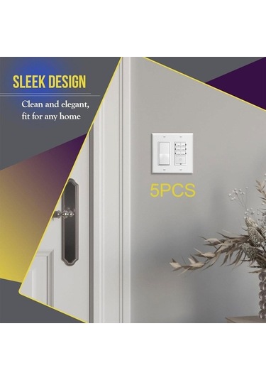 Trendooze Suntek 5 Adet Amerikan Standart Dubleks Priz Plakaları, Priz Plakası Seti