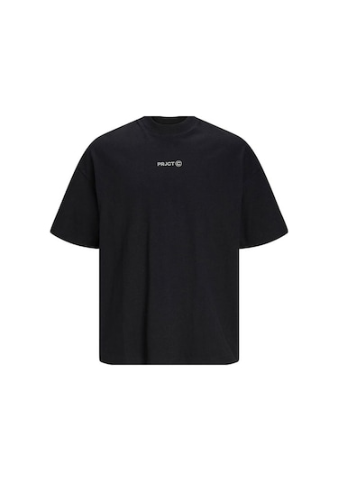 Jack Jones Jcoprjct Tee Ss Crew Neck Erkek T-shirt 12250713-black Siyah-siyah