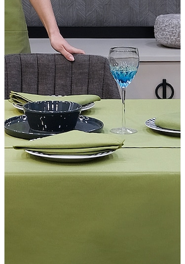 Dream Kumaş Peçete Modelleri Leke Tutmaz Kumaş Peçete Çeyiz Seti 6lı Paket Fıstık Yeşil