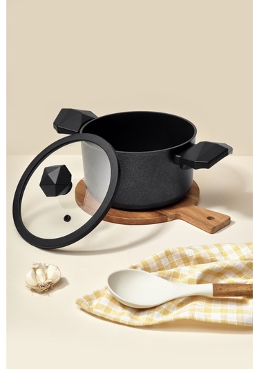 Gal Derin Tencere 24 Cm Siyah