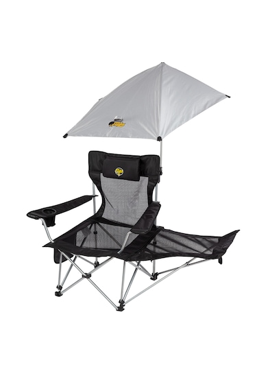 Funky Chaırs Legend Şemsiyeli Yatabilen Kamp Sandalyesi - Siyah