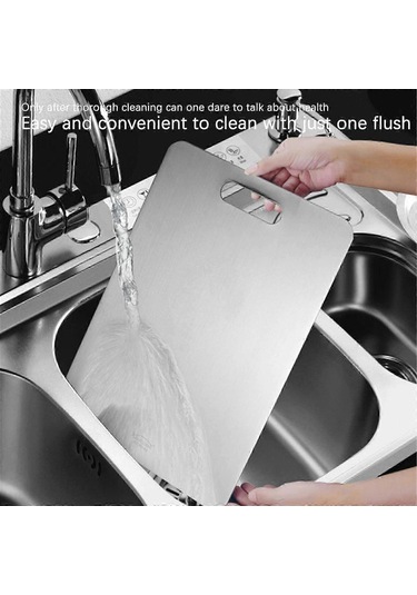 Titanyum Kesme Tahtası Çift Taraflı Titanyum Mutfak Doğrama Tahtası S202412275229 D Diğer