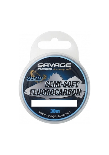 Savage Gear Semi-Soft Fluorocarbon Misina Seabass 30 M Clear
